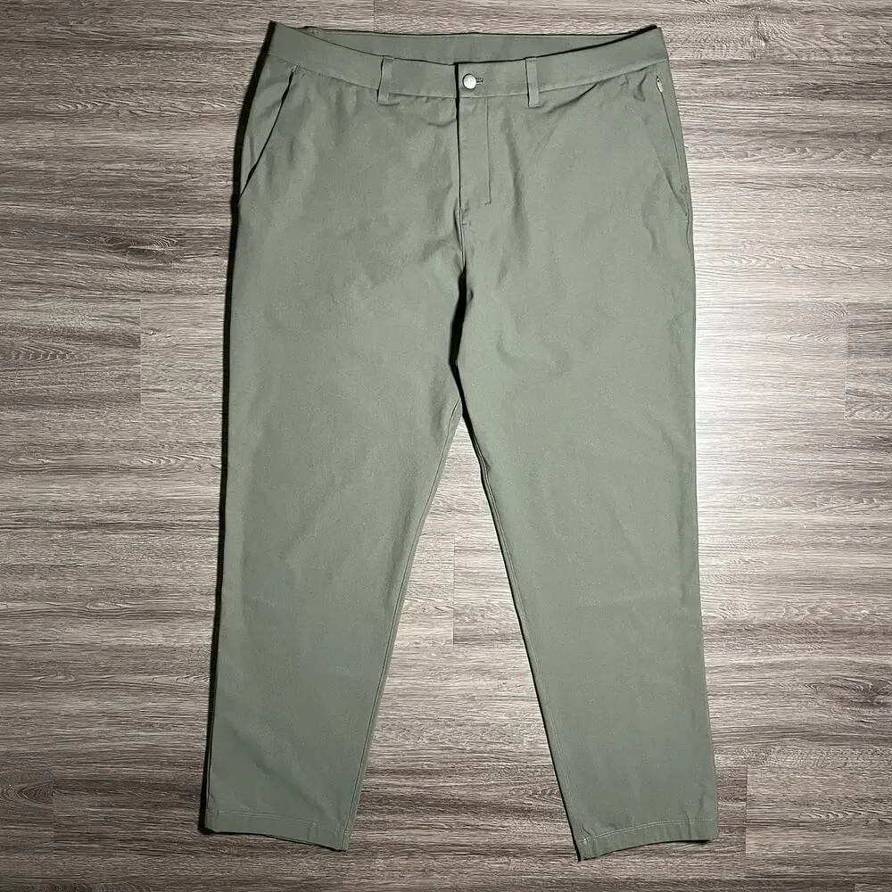 Lululemon ABC Classic-Fit Trouser Men’s 38x30 Army Green Warpstreme LM5AO5S EUC